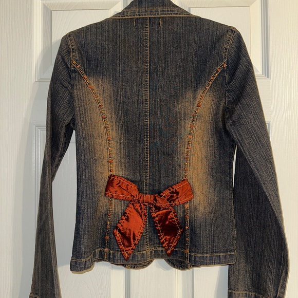 Freda Five Embellished Denim Jacket (M, fits S best!) - Picture 2 of 7